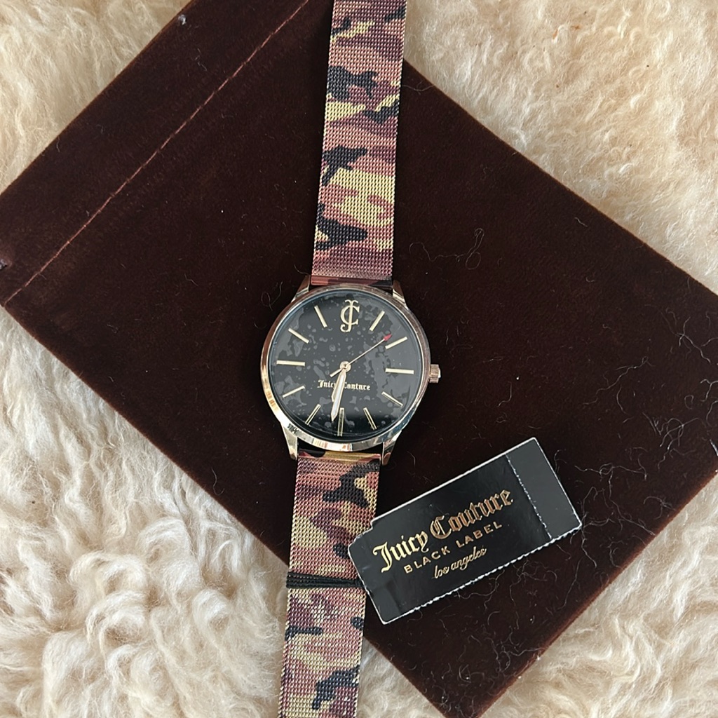 Nwt Juicy Couture Black Label Camo Watch